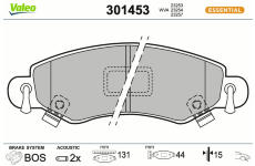 Sada brzdových destiček, kotoučová brzda VALEO 301453