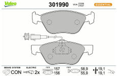Sada brzdových destiček, kotoučová brzda VALEO 301990