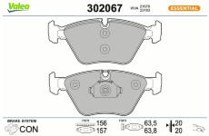Sada brzdových destiček, kotoučová brzda VALEO 302067
