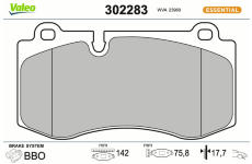 Sada brzdových platničiek kotúčovej brzdy VALEO 302283