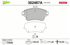 Sada brzdových platničiek kotúčovej brzdy VALEO 302487A