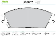 Sada brzdových destiček, kotoučová brzda VALEO 598052