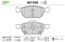 Sada brzdových destiček, kotoučová brzda VALEO 601508