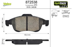 Sada brzdových destiček, kotoučová brzda VALEO 872538