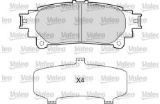 Sada brzdových destiček, kotoučová brzda VALEO 601658