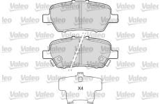 Sada brzdových destiček, kotoučová brzda VALEO 601674