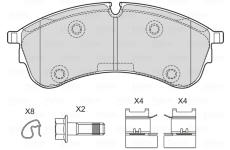 Sada brzdových destiček, kotoučová brzda VALEO 601761