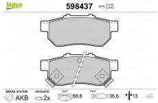 Sada brzdových platničiek kotúčovej brzdy VALEO 598437