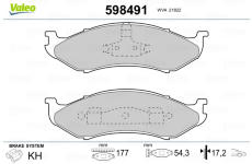 Sada brzdových platničiek kotúčovej brzdy VALEO 598491