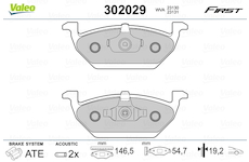 Sada brzdových platničiek kotúčovej brzdy VALEO 302029