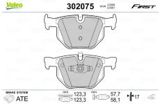 Sada brzdových platničiek kotúčovej brzdy VALEO 302075