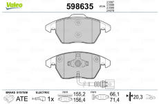 Sada brzdových platničiek kotúčovej brzdy VALEO 598635
