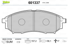 Sada brzdových platničiek kotúčovej brzdy VALEO 601337