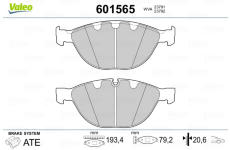 Sada brzdových destiček, kotoučová brzda VALEO 601565