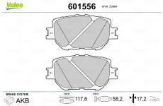 Sada brzdových destiček, kotoučová brzda VALEO 601556