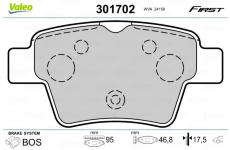 Sada brzdových platničiek kotúčovej brzdy VALEO 301702