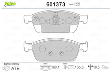 Sada brzdových destiček, kotoučová brzda VALEO 601373