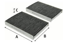 Filtr, vzduch v interiéru VALEO 715835