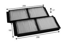 Filtr, vzduch v interiéru VALEO 715726