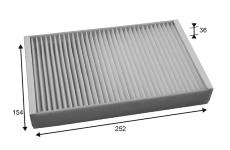 Filtr, vzduch v interiéru VALEO 715739