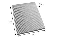 Filtr, vzduch v interiéru VALEO 715740