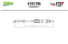 Tazne lanko, ovladani spojky VALEO 4101705