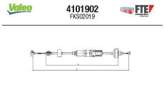 Tazne lanko, ovladani spojky VALEO 4101902