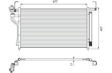 Kondenzátor, klimatizace VALEO 814400