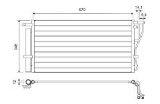 Kondenzátor klimatizácie VALEO 814488