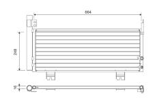 Kondenzátor, klimatizace VALEO 822663