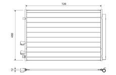 Kondenzátor, klimatizace VALEO 822729