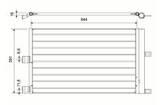 Kondenzátor, klimatizace VALEO 822757