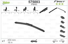 stěrač VALEO VM45 FIRST Multiconnection 450mm