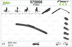 stěrač VALEO VM60 FIRST Multiconnection 600mm