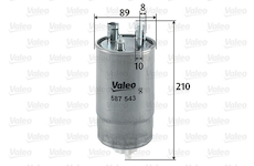 palivovy filtr VALEO 587543