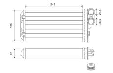 Výměník tepla, vnitřní vytápění VALEO 811503
