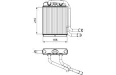 Výměník tepla, vnitřní vytápění VALEO 811524