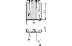 Výměník tepla, vnitřní vytápění VALEO 811532