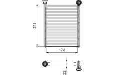 Výměník tepla, vnitřní vytápění VALEO 811534