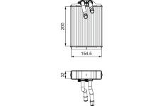 Výměník tepla, vnitřní vytápění VALEO 811551