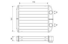 Výměník tepla, vnitřní vytápění VALEO 811582