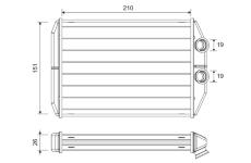 Výměník tepla, vnitřní vytápění VALEO 811624
