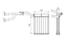 Výměník tepla, vnitřní vytápění VALEO 811670