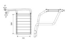 Výměník tepla, vnitřní vytápění VALEO 811677