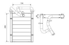 Výměník tepla, vnitřní vytápění VALEO 811684