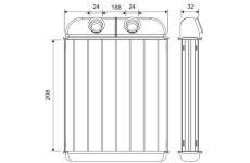 Výměník tepla, vnitřní vytápění VALEO 811687