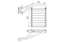 Výměník tepla, vnitřní vytápění VALEO 811690