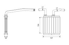 Výměník tepla, vnitřní vytápění VALEO 811691