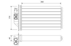 Výměník tepla, vnitřní vytápění VALEO 811698