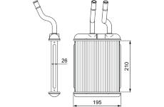 Výměník tepla, vnitřní vytápění VALEO 812279